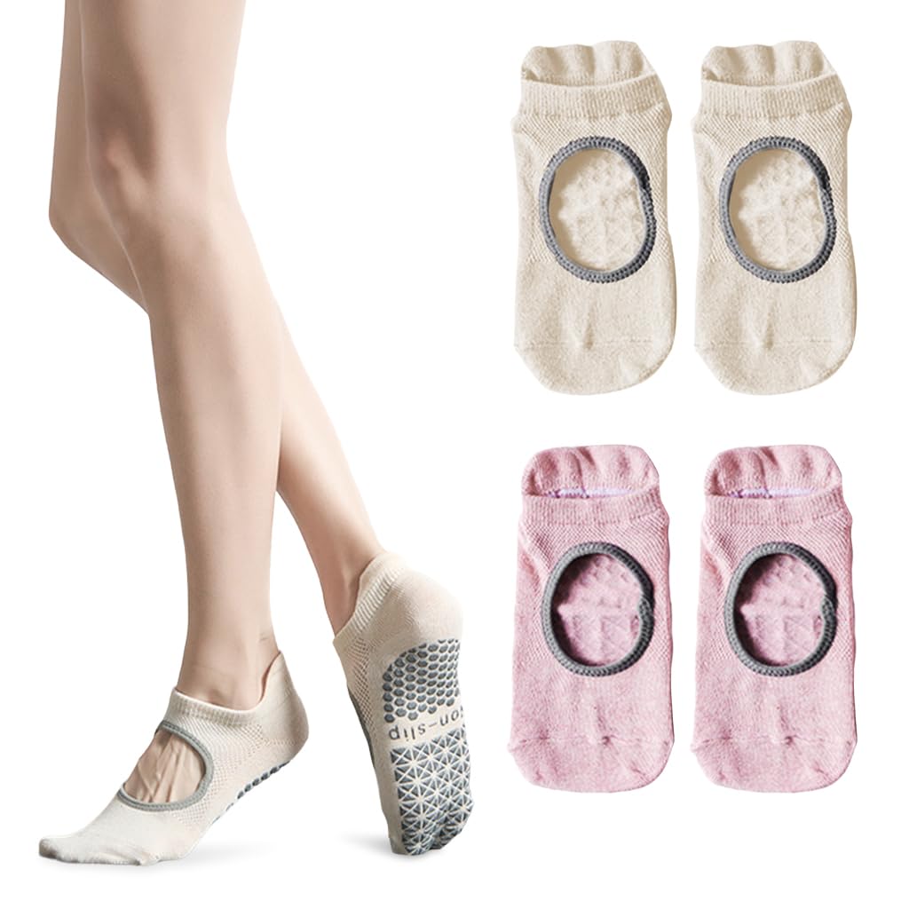 Proberos 2 Pairs Women Yoga Socks Fitness Ankle Socks Silicone Anti-slip Sole Trainer Socks Open Instep Design Summer Breathable Yoga Floor Socks Ankle Socks for Shoe Size 5.5-9 Proberos 2 Pairs Women Yoga Socks Fitness Ankle Socks Silicone Anti-slip Sole Trainer Socks Open Instep Design Summer Breathable Yoga Floor Socks Ankle Socks for Shoe Size 5.5-9